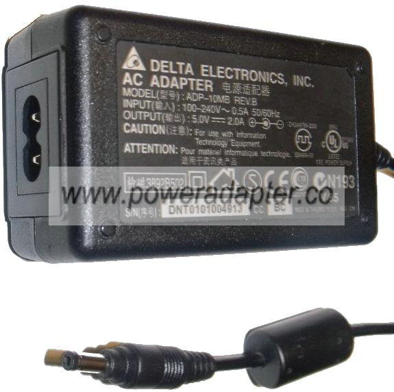 DELTA ELECTRONICS ADP-10MB REV B AC ADAPTER 5V DC 2A NEW 1.8 x DELTA ELECTRONICS ADP-10MB REV B AC ADAPTER 5V DC 2A NEW 1.8 x